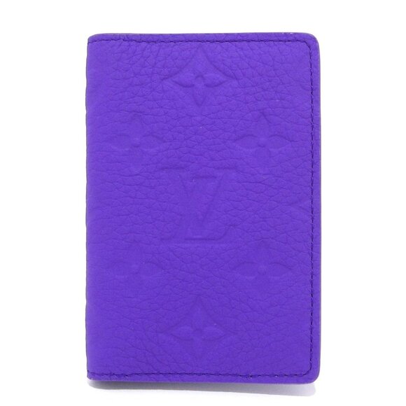 LOUIS VUITTON Organizer de Poshe Violet Taurillon Monogram Card Case 641-080125 - Picture 1 of 11